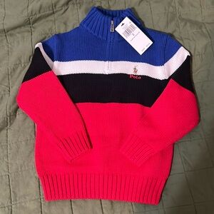 Little boys NWT 1/4 zip sweater size 5